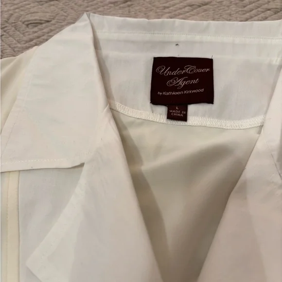 UnderCover Agent Kathleen Kirkwood Illusion Collar Layered Top L - Picture 2 of 5